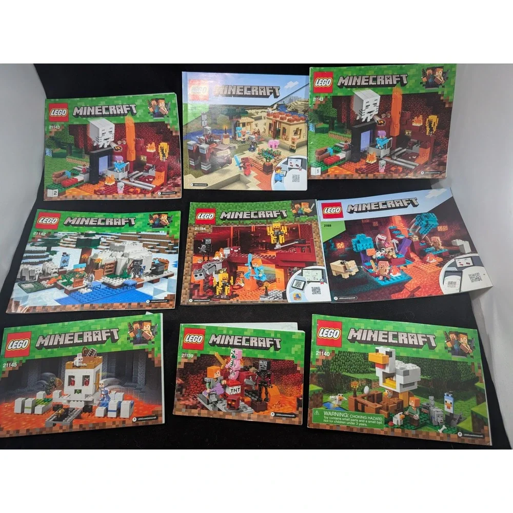 LEGO Minecraft Instruction Manual Lot 21143 21160 21142 21154 21168 21145 21139